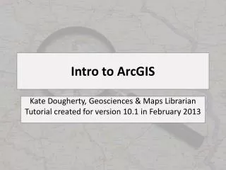 Intro to ArcGIS