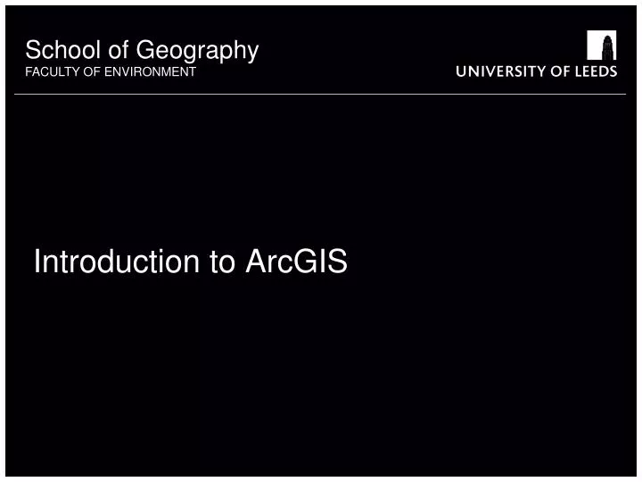 introduction to arcgis