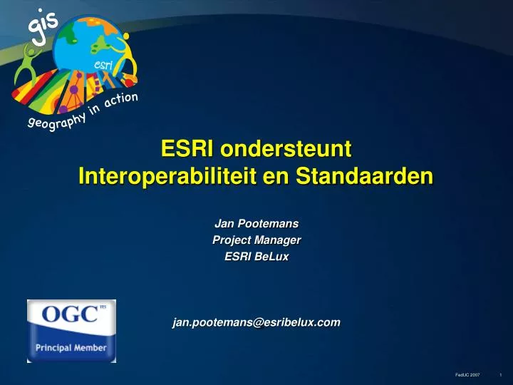 esri ondersteunt interoperabiliteit en standaarden