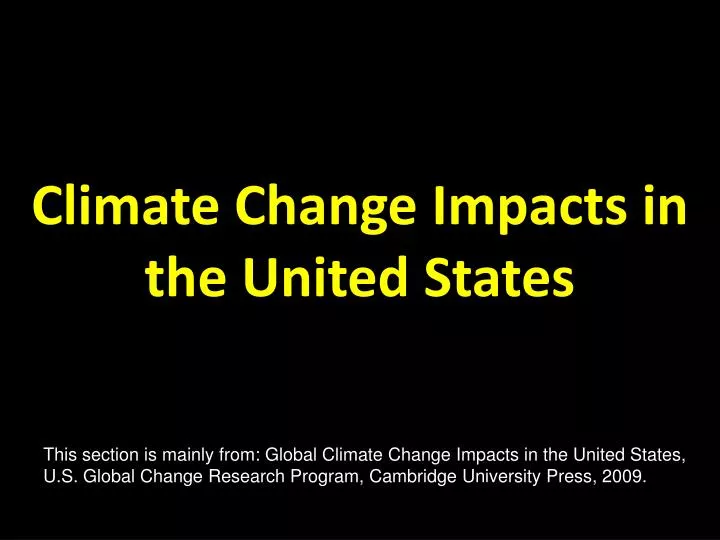 climate change impacts in the united states