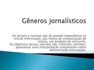 g neros jornal sticos