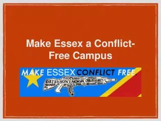 Make Essex a Conflict-Free Campus