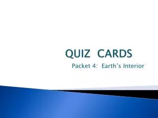 QUIZ CARDS