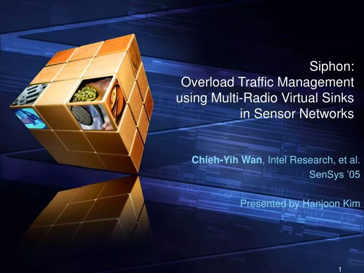 siphon overload traffic management using multi radio virtual sinks in sensor networks