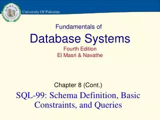 Fundamentals of Database Systems Fourth Edition El Masri &amp; Navathe