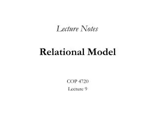 Relational Model