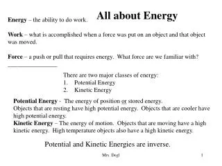 All about Energy