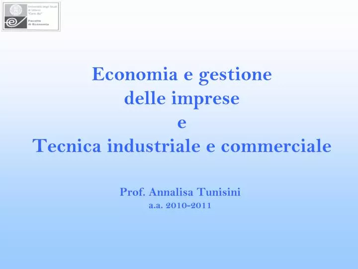 economia e gestione delle imprese e tecnica industriale e commerciale