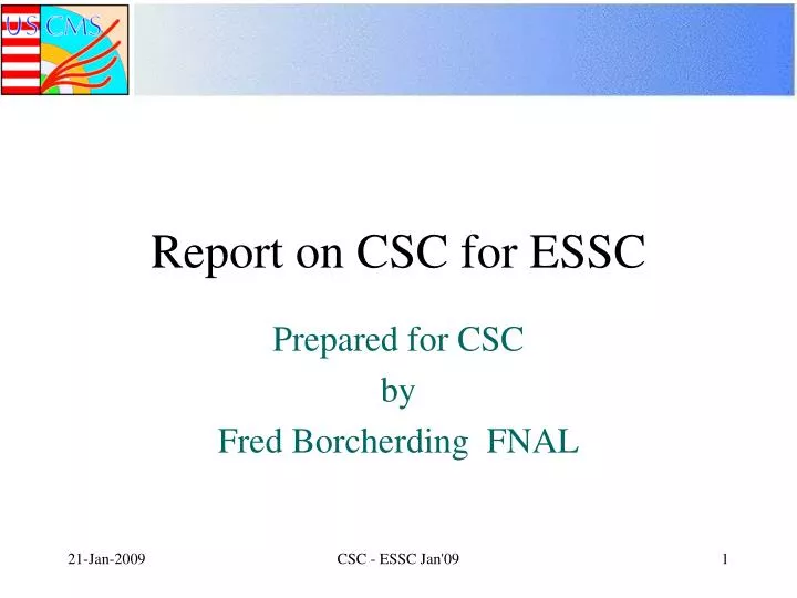 report on csc for essc