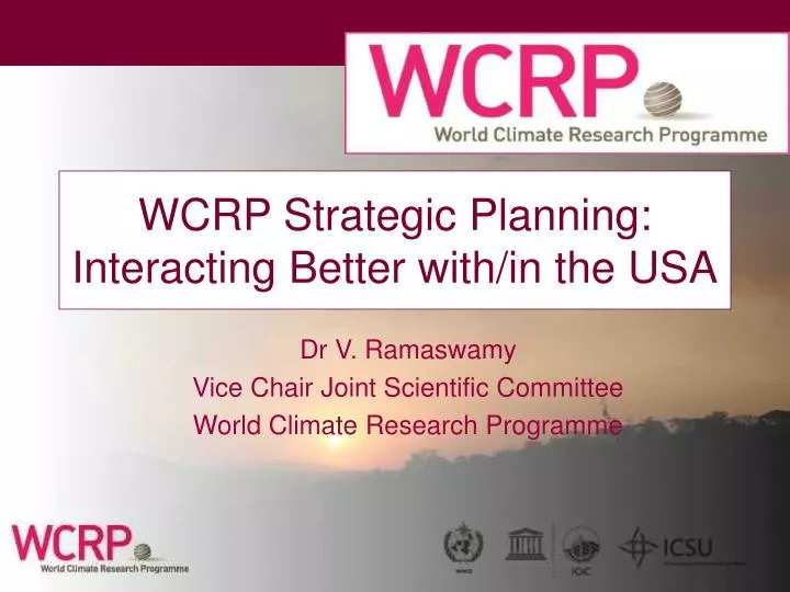 wcrp strategic planning interacting better with in the usa