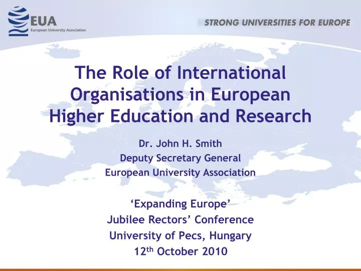 the role of international organisations in european higher education and research