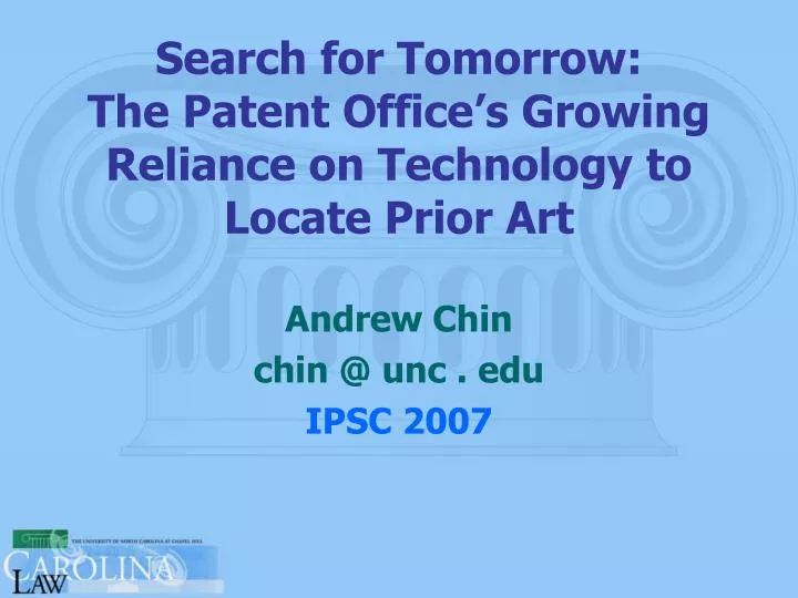 search for tomorrow the patent office s growing reliance on technology to locate prior art
