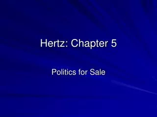 Hertz: Chapter 5