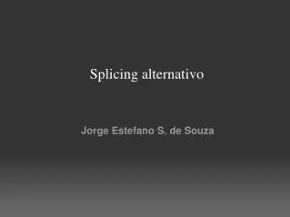 splicing alternativo