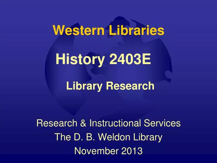 western libraries