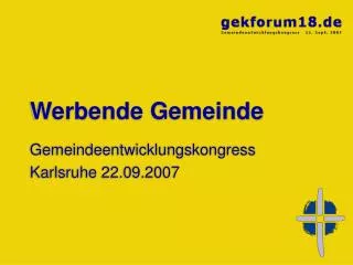 werbende gemeinde