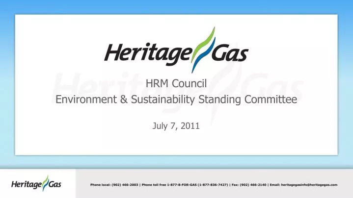 hrm council environment sustainability standing committee july 7 2011