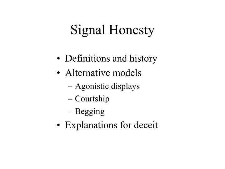 signal honesty