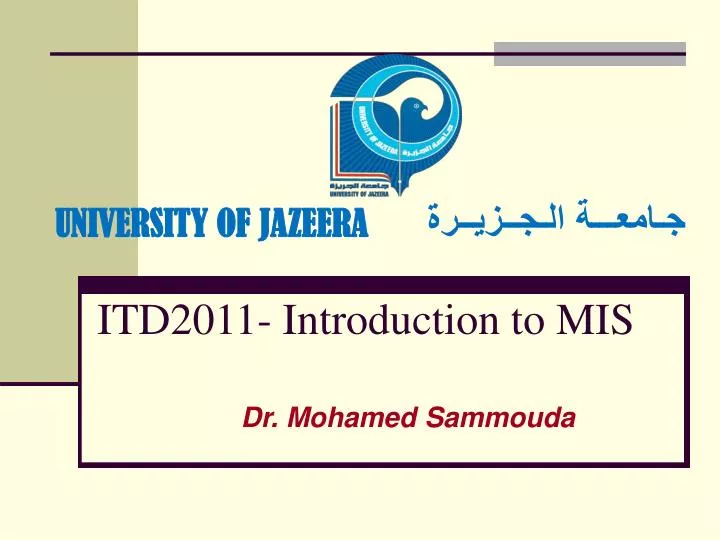 itd2011 introduction to mis
