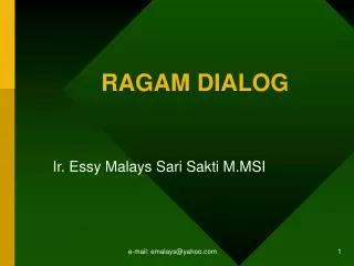ragam dialog