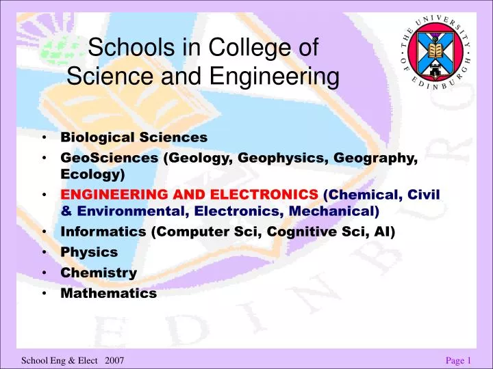 schools in college of science and engineering