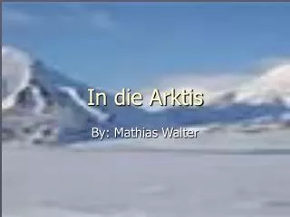 in die arktis