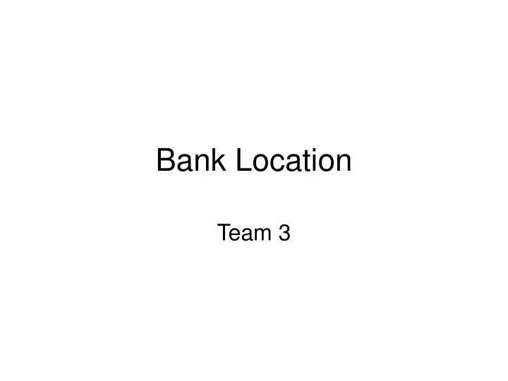 bank location