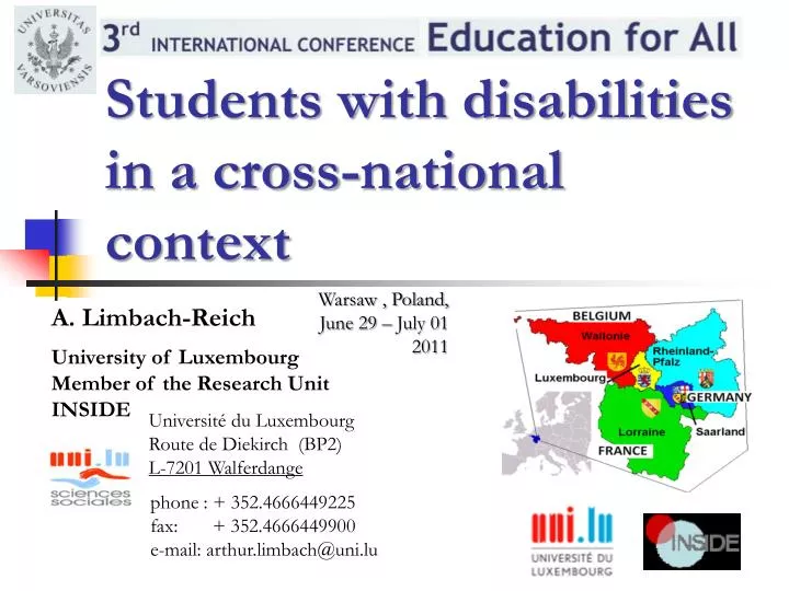 students with disabilities in a cross national context