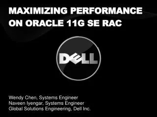 Maximizing performance on Oracle 11g SE RAC