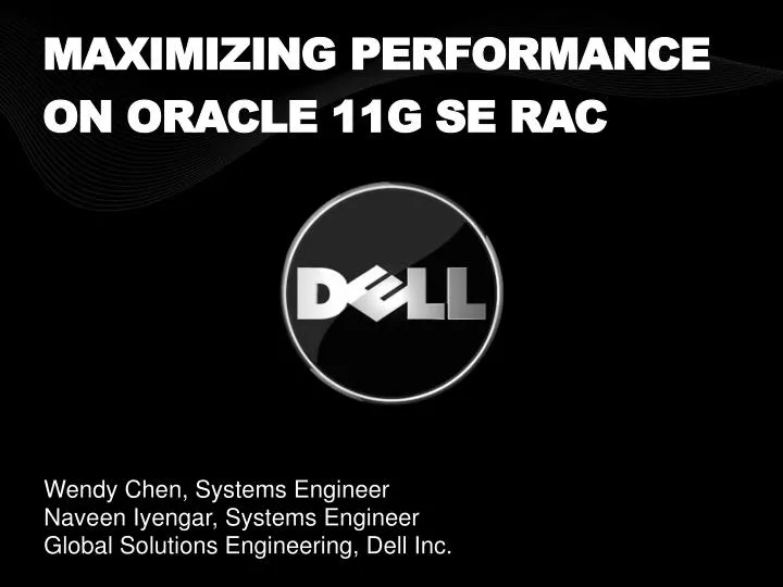 maximizing performance on oracle 11g se rac