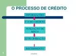 O PROCESSO DE CRÉDITO - slide 1