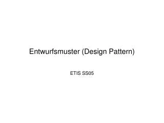 entwurfsmuster design pattern