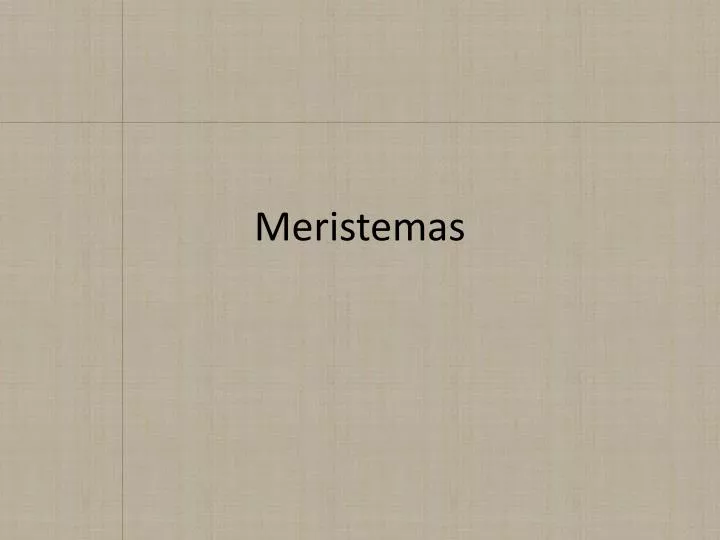 meristemas