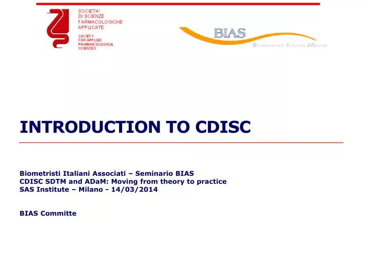 introduction to cdisc