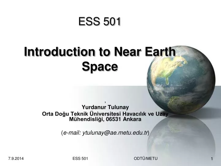 ess 501 introduction to near earth space