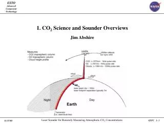 1. CO 2 Science and Sounder Overviews Jim Abshire
