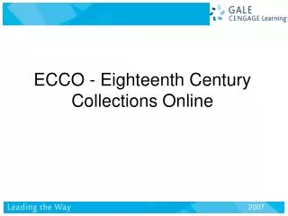 ecco eighteenth century collections online