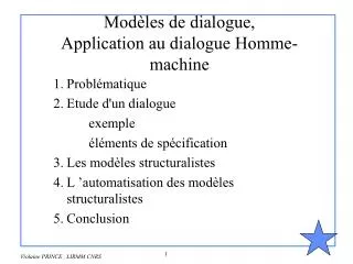mod les de dialogue application au dialogue homme machine