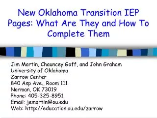New Oklahoma Transition IEP Pages: What Are They and How To Complete Them