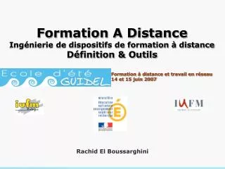 formation a distance ing nierie de dispositifs de formation distance d finition outils