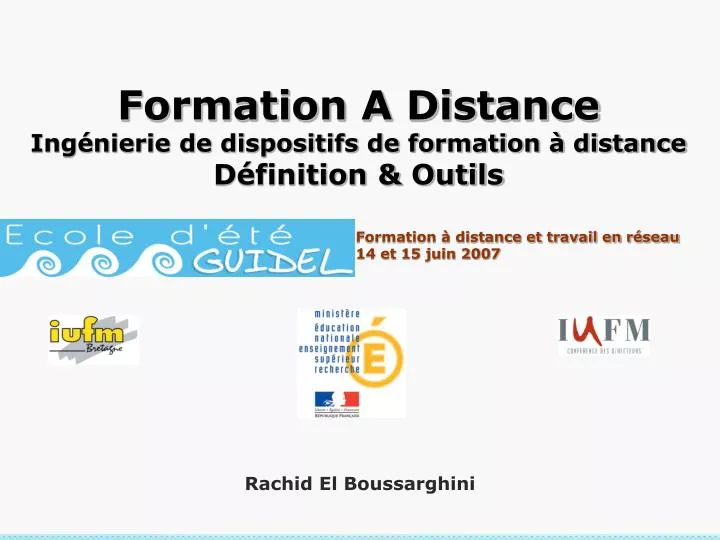 formation a distance ing nierie de dispositifs de formation distance d finition outils