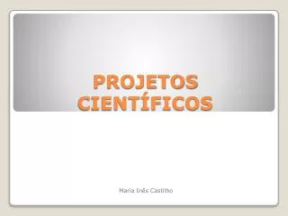 projetos cient ficos