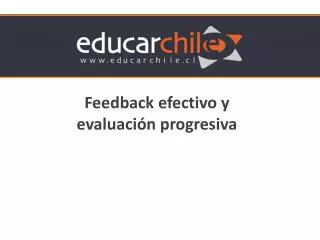 feedback efectivo y evaluaci n progresiva