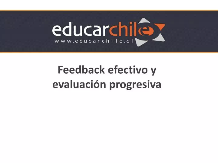 feedback efectivo y evaluaci n progresiva