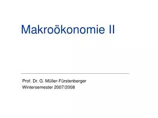 makro konomie ii