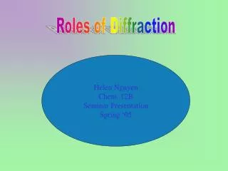 Roles of Diffraction