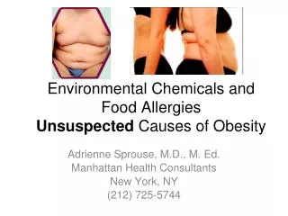 Environmental Chemicals and Food Allergies Unsuspected Causes of Obesity
