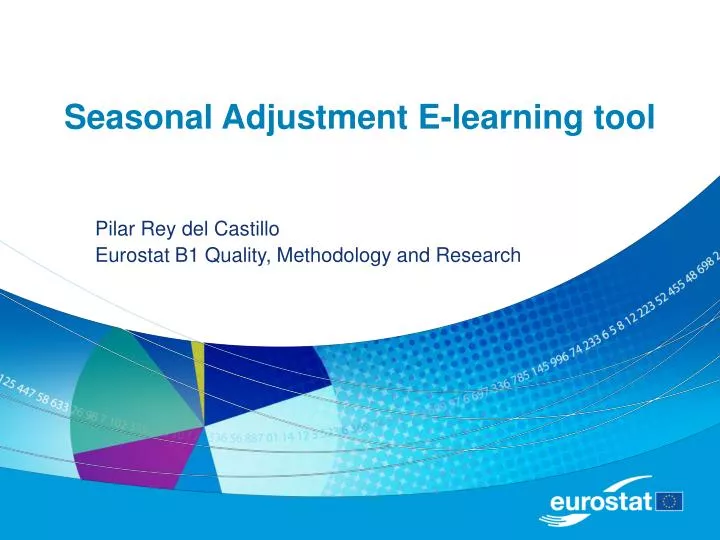 seasonal adjustment e learning tool