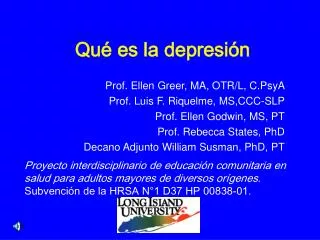 qu es la depresi n