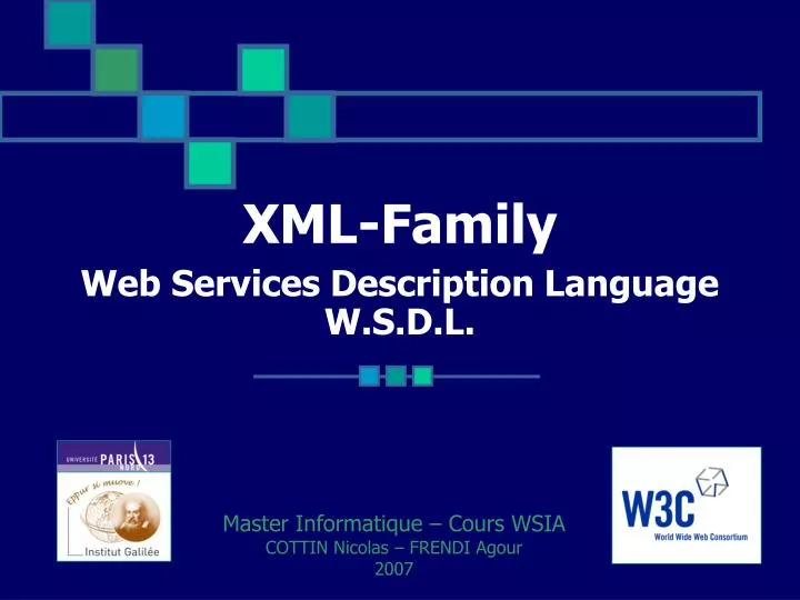 xml family web services description language w s d l
